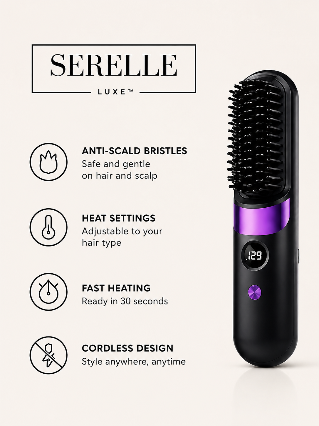 Serelle Luxe™ Heated Styling Brush